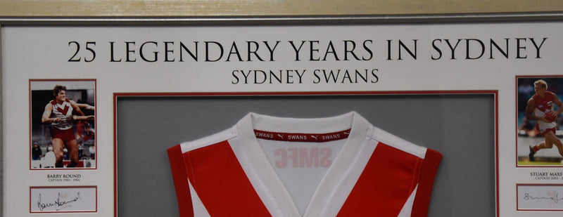 Load image into Gallery viewer, 25 Years of Legendary Swans Personally Signed Collage, from Unique Memorabilia. 
