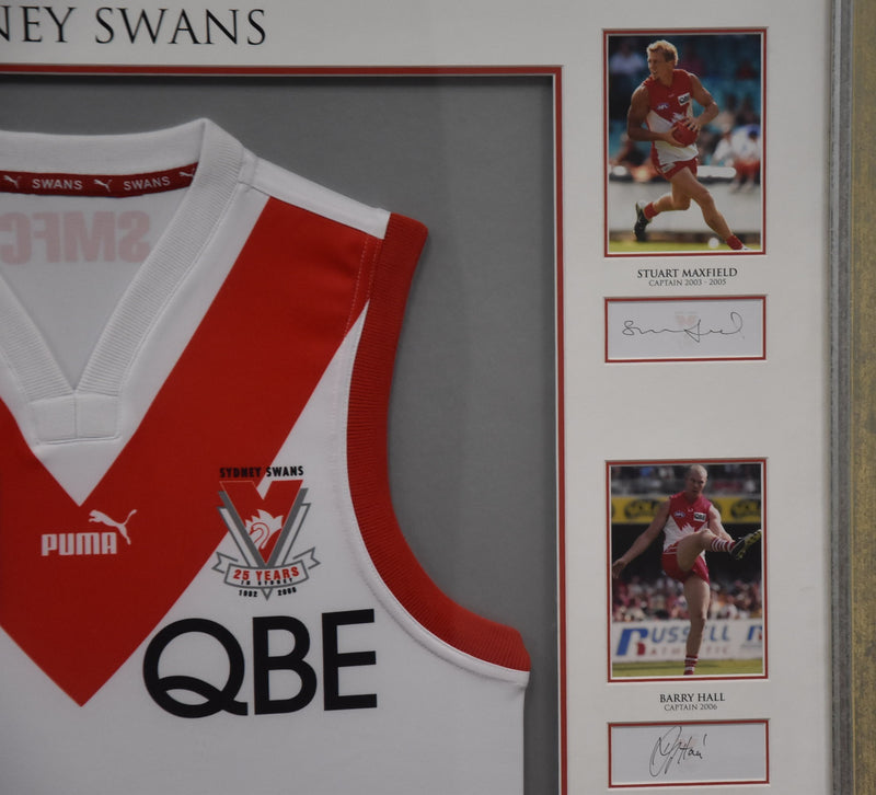Load image into Gallery viewer, 25 Years of Legendary Swans Personally Signed Collage, from Unique Memorabilia. 

