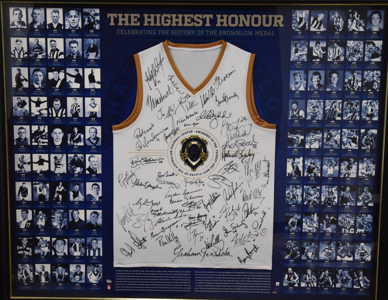 Load image into Gallery viewer, &#39;The Highest Honour&#39; Personally Signed Brownlow Winners from 1924-2014, from Unique Memorabilia. 
