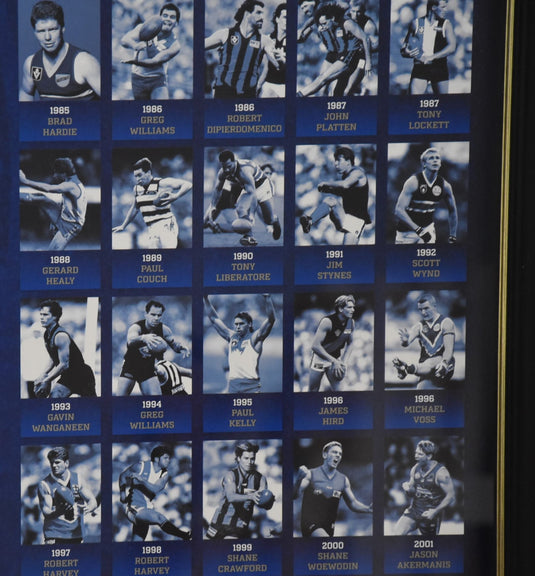 'The Highest Honour' Personally Signed Brownlow Winners from 1924-2014, from Unique Memorabilia. 