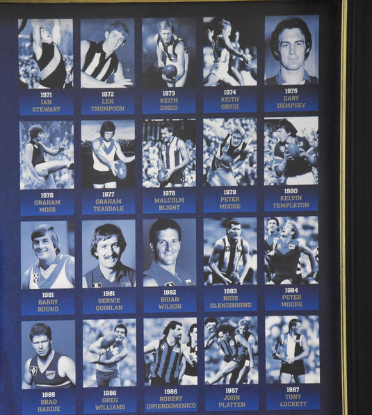 'The Highest Honour' Personally Signed Brownlow Winners from 1924-2014, from Unique Memorabilia. 