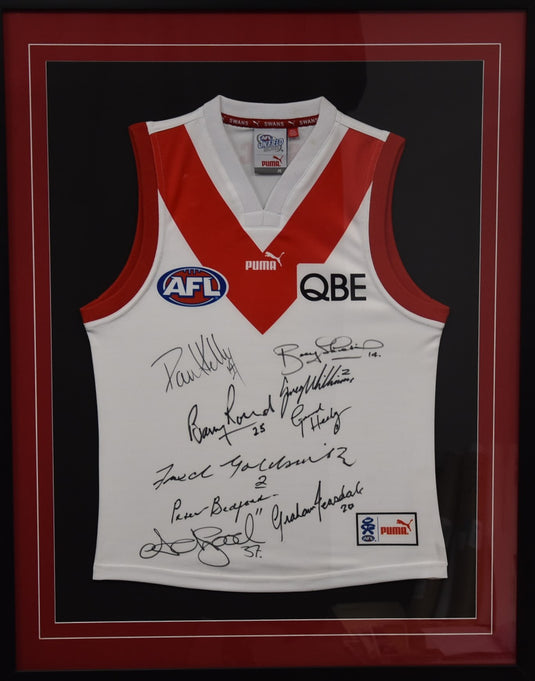 Sydney Swans Brownlow Medallists Personally Signed Jersey, from Unique Memorabilia. 