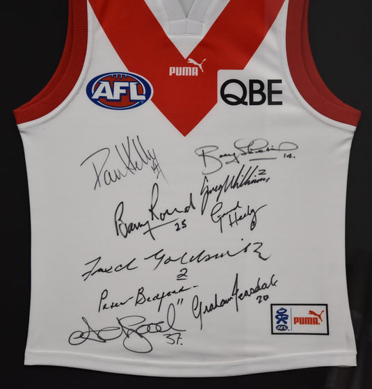 Sydney Swans Brownlow Medallists Personally Signed Jersey, from Unique Memorabilia. 