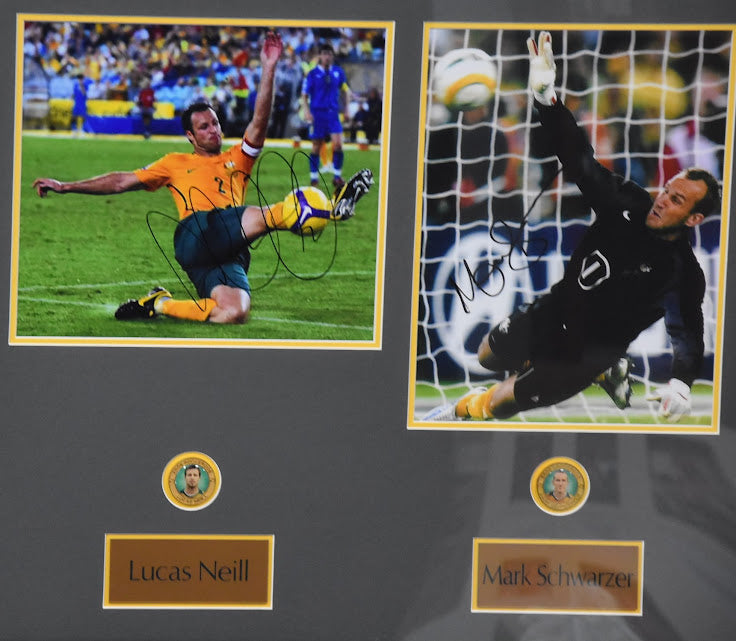 Load image into Gallery viewer, Socceroos Personally Signed Collage, from Unique Memorabilia. 
