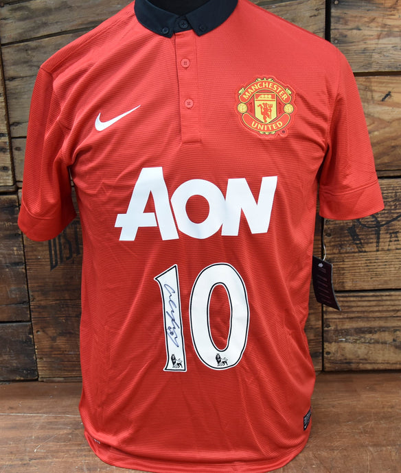 Wayne Rooney Personally Signed Manchester United Shirt, from Unique Memorabilia. 