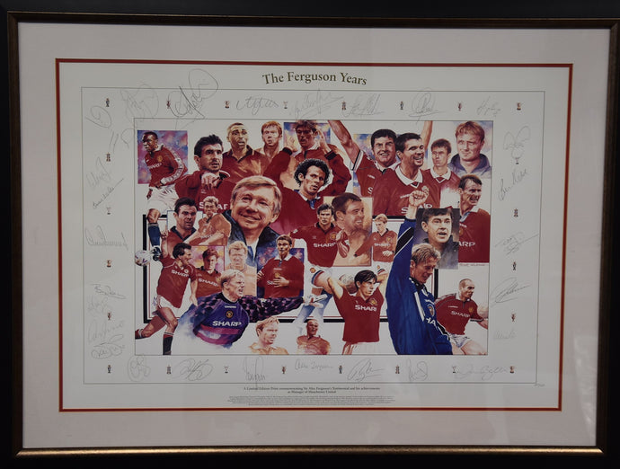 'The Ferguson Years' Manchester United Signed Collage, from Unique Memorabilia. 