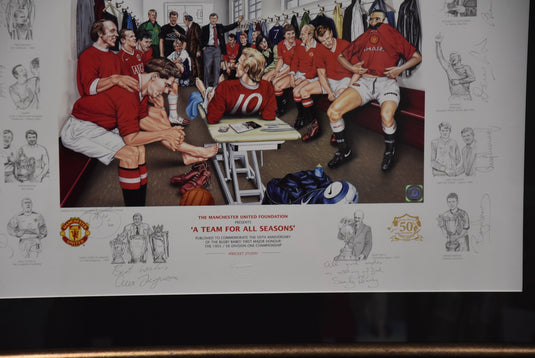 'A Team for All Seasons' Man United Signed 1955/56 Anniversary Piece, from Unique Memorabilia. 