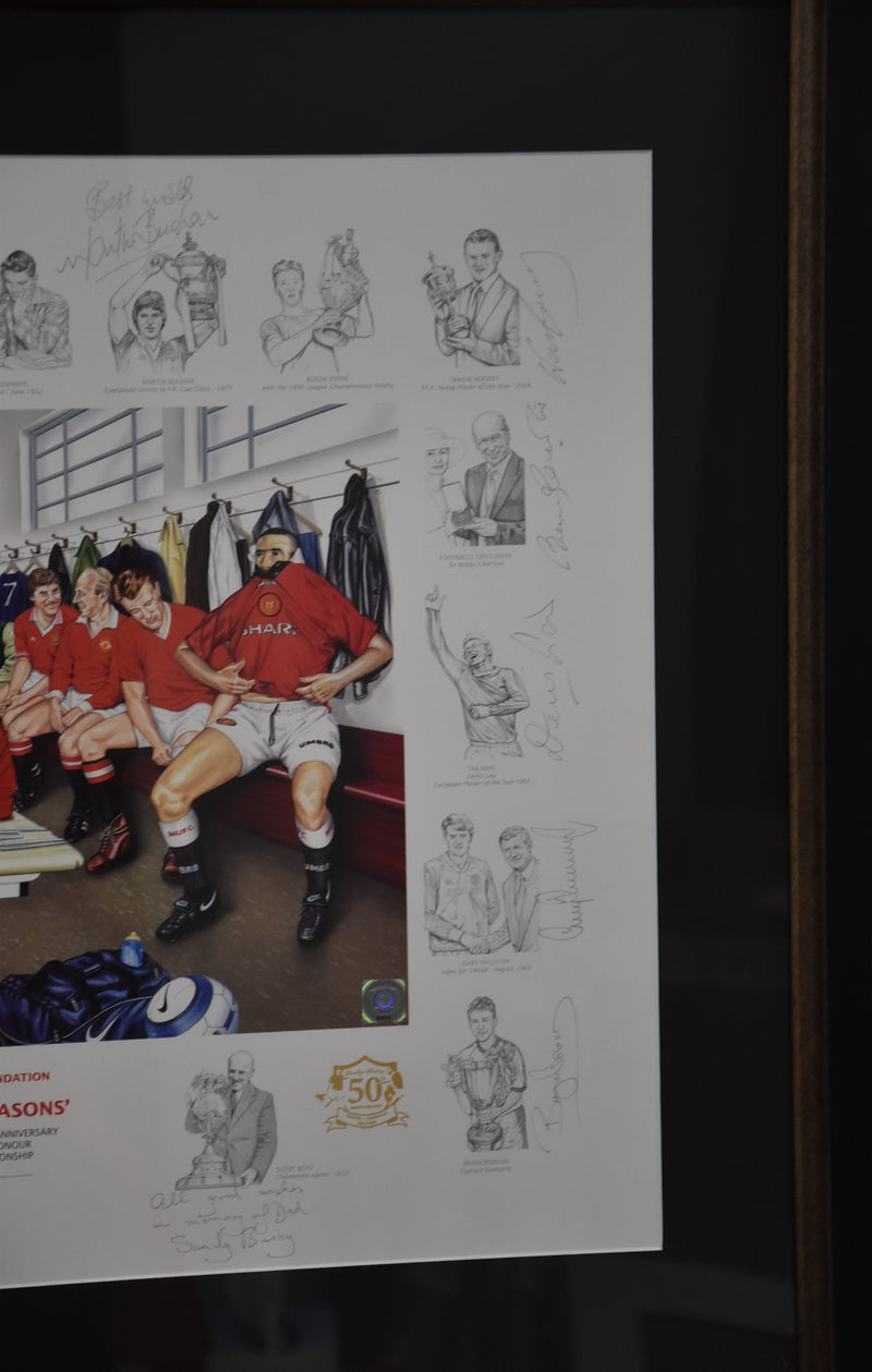 Load image into Gallery viewer, &#39;A Team for All Seasons&#39; Man United Signed 1955/56 Anniversary Piece, from Unique Memorabilia. 
