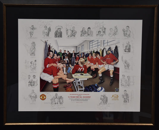 'A Team for All Seasons' Man United Signed 1955/56 Anniversary Piece, from Unique Memorabilia. 