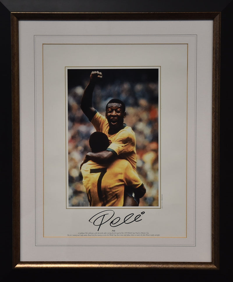 Load image into Gallery viewer, Pele &#39;Icon&#39; Personally Signed Portrait, from Unique Memorabilia. 
