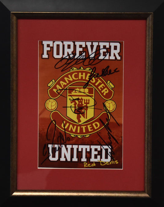 'Forever United' Man United Signed Collage, from Unique Memorabilia. 