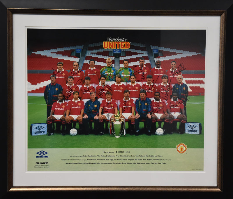 Load image into Gallery viewer, Manchester United 1993/94 Team Signed Portrait, From Unique Memorabilia. 
