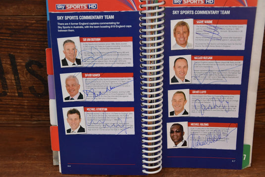 2010/2011 Ashes Media Guide Personally Signed by Legend after Legend