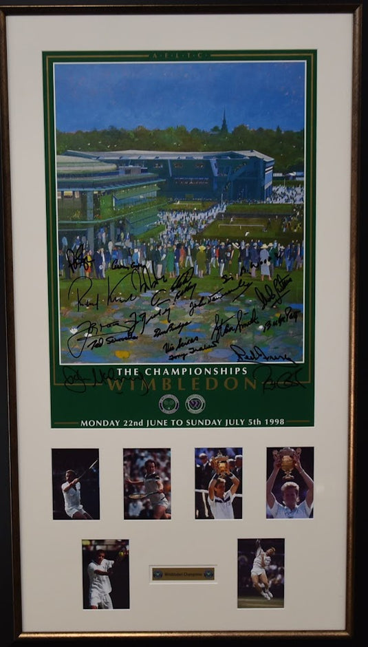 The Wimbledon Championships 1998 signed by Sampras, Newcombe and more! From Unique Memorabilia. 