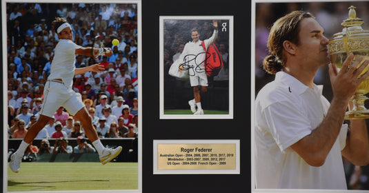 Roger Federer Personally Signed Celebratory Collage, from Unique Memorabilia. 
