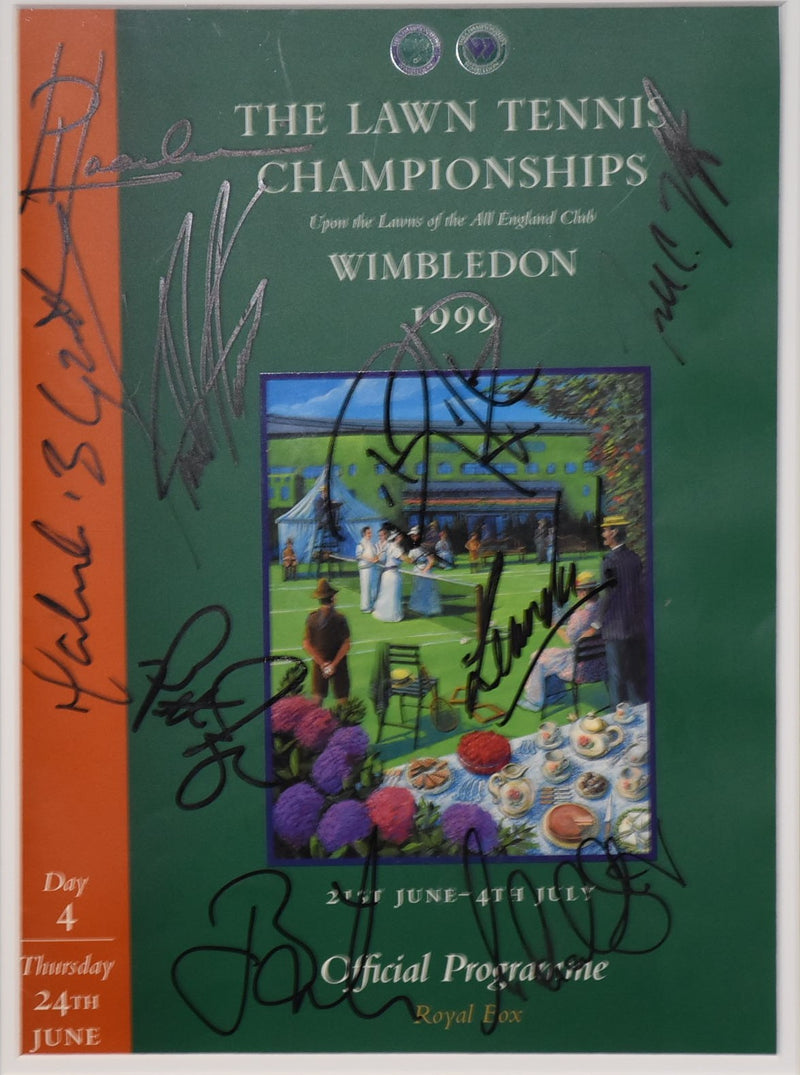 Load image into Gallery viewer, Wimbledon Greats 1999 Personally Signed Collage, from Unique Memorabilia. 
