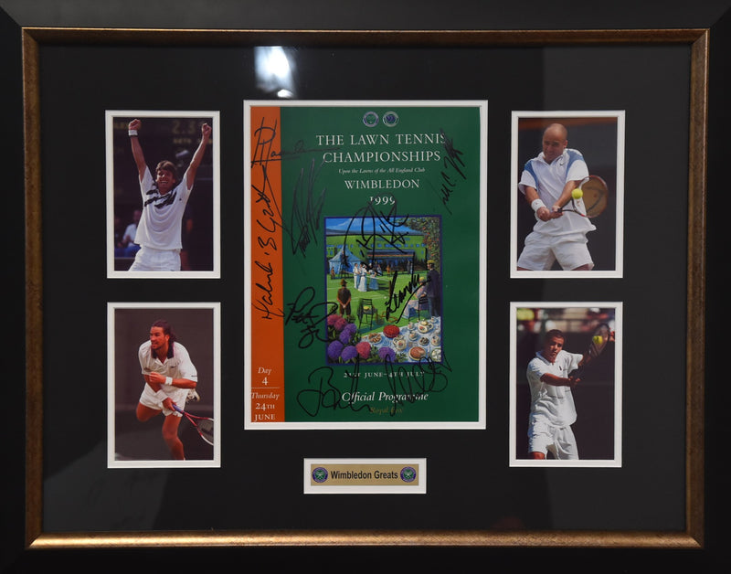 Load image into Gallery viewer, Wimbledon Greats 1999 Personally Signed Collage, from Unique Memorabilia. 
