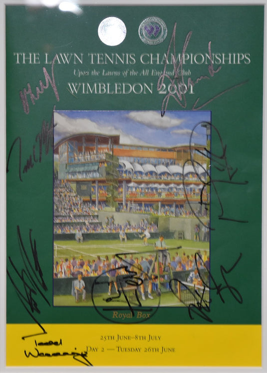 Wimbledon Greats 2001 Personally Signed Collage, from Unique Memorabilia. 