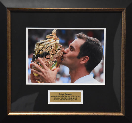 Roger Federer 'The Greatest on Grass' Signed Portrait, from Unique Memorabilia. 