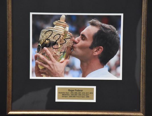 Roger Federer 'The Greatest on Grass' Signed Portrait, from Unique Memorabilia. 