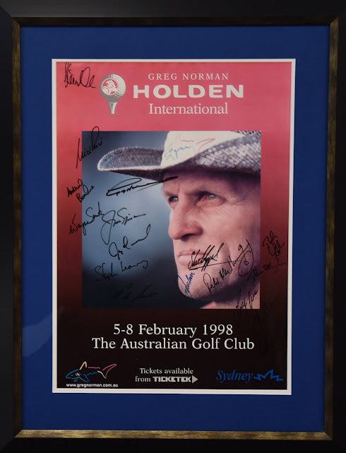 Greg Norman Holden International 1998 Signed Collage, from Unique Memorabilia. 