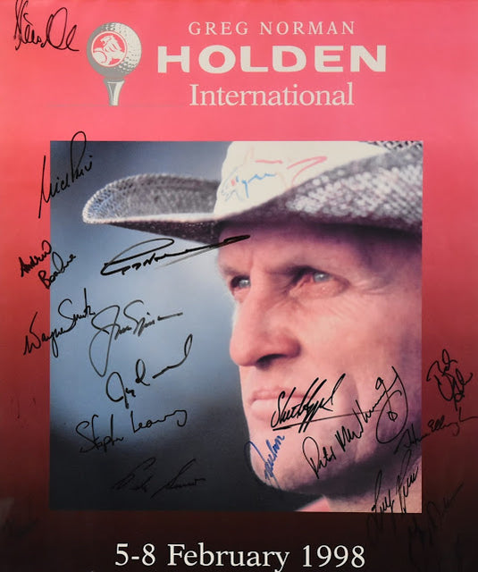 Greg Norman Holden International 1998 Signed Collage, from Unique Memorabilia. 