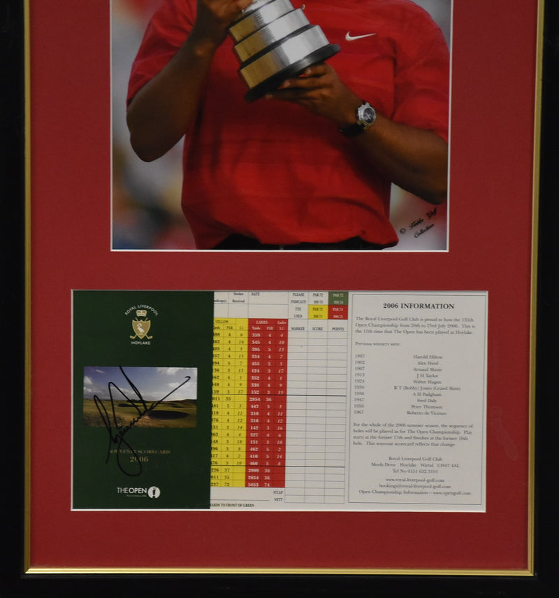Load image into Gallery viewer, Tiger Woods 2006 Signed Collage, from Unique Memorabilia. 
