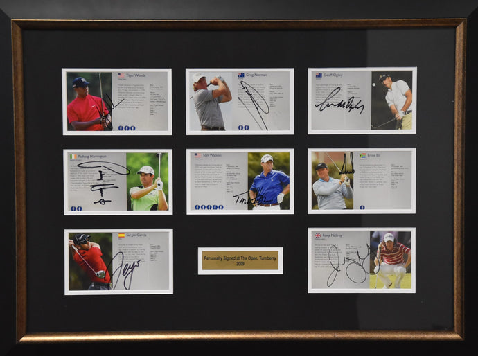 The Open 2009 Personally Signed Collage incl. Woods, Norman and More! From Unique Memorabilia. 