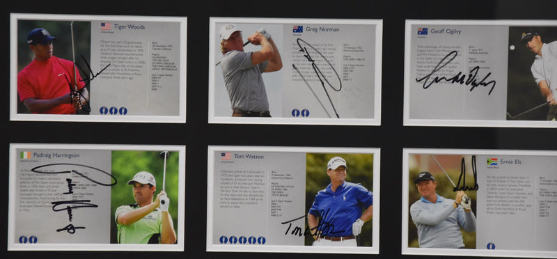 Load image into Gallery viewer, The Open 2009 Personally Signed Collage incl. Woods, Norman and More! From Unique Memorabilia. 
