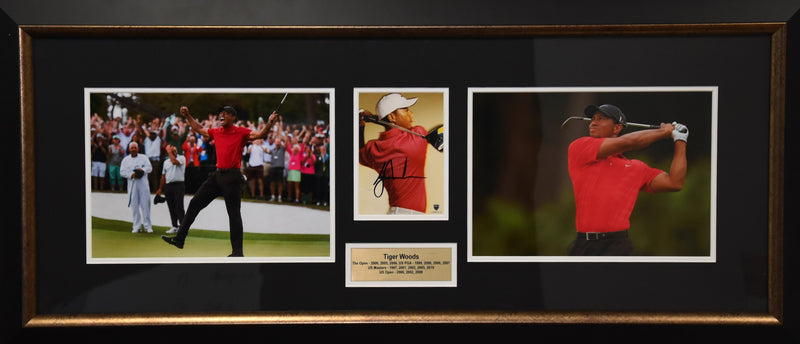 Load image into Gallery viewer, Tiger Woods &#39;One of the Greatest&#39; Personally Signed Collage, from Unique Memorabilia. 
