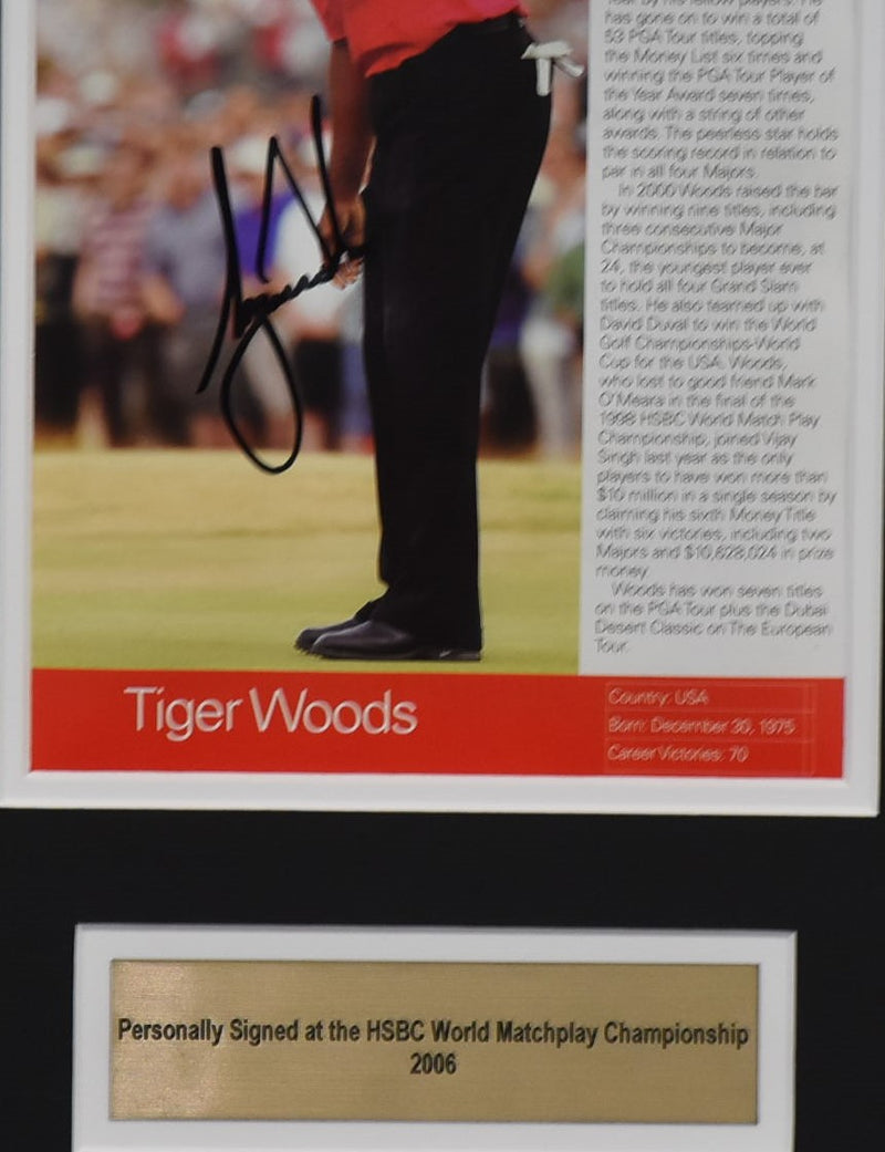 Load image into Gallery viewer, Tiger Woods &#39;Champion&#39; Personally Signed Collage, from Unique Memorabilia. 

