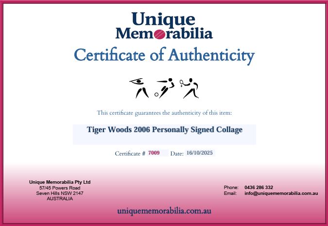 Load image into Gallery viewer, Tiger Woods &#39;Champion&#39; Personally Signed Collage
