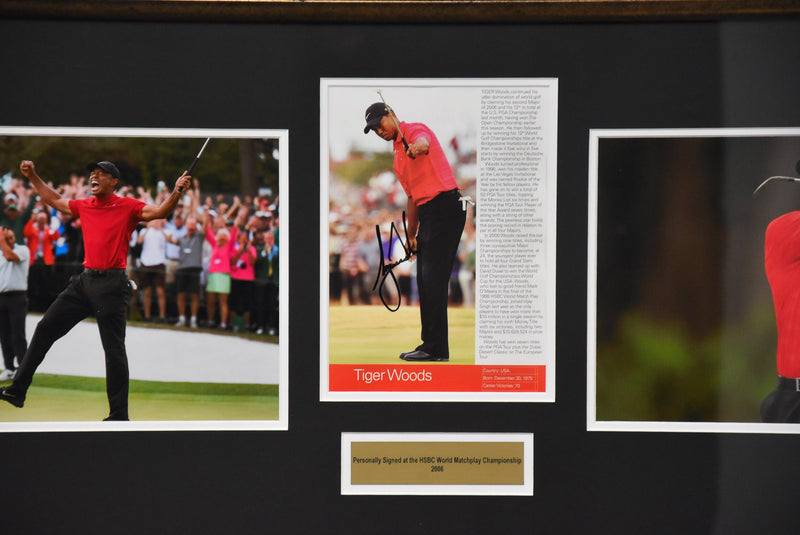 Load image into Gallery viewer, Tiger Woods &#39;Champion&#39; Personally Signed Collage, from Unique Memorabilia. 
