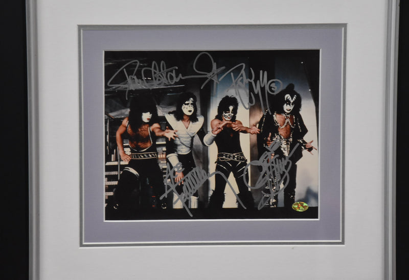 Load image into Gallery viewer, KISS Personally Signed Collage, from Unique Memorabilia. 
