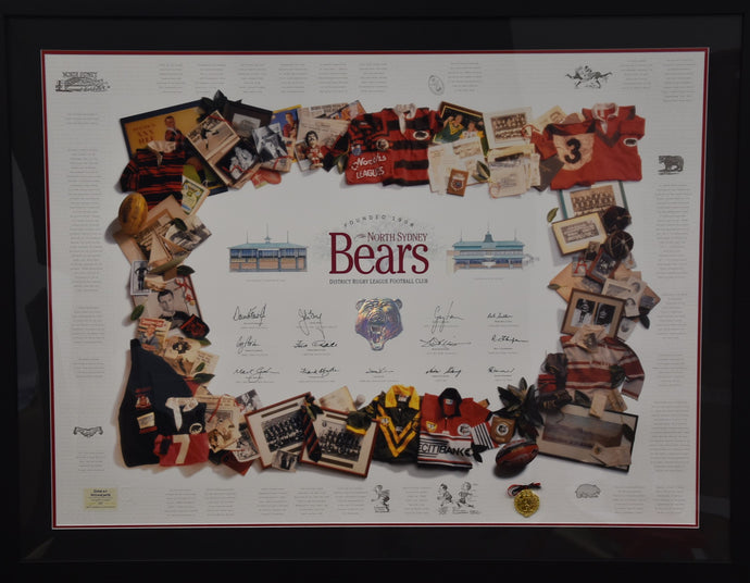 North Sydney Bears Signed Collage, from Unique Memorabilia. 