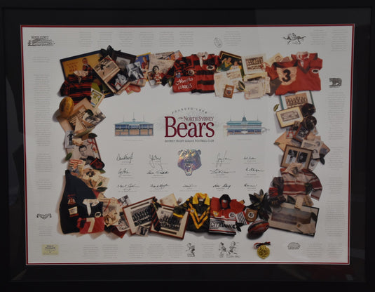 North Sydney Bears Signed Collage, from Unique Memorabilia. 