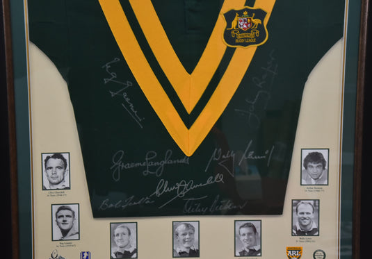 'The Magnificent Seven' Rugby League Immortals Signed Collage, from Unique Memorabilia. 
