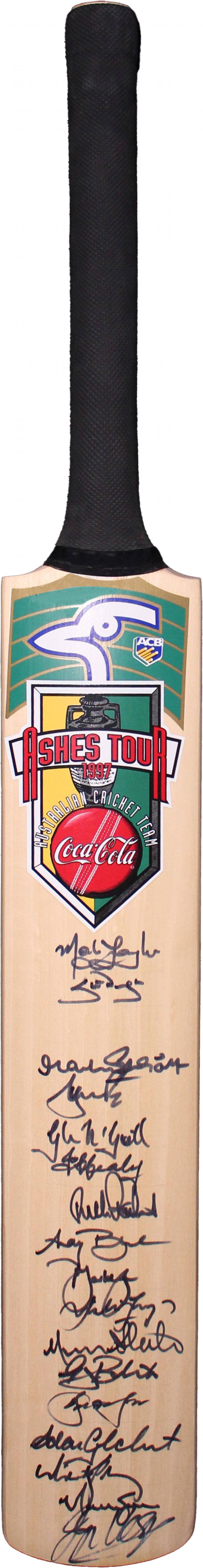 Load image into Gallery viewer, 1997 Australia Ashes Tour Signed Bat Incl Warne, Gilchrist, Ponting, Waugh
