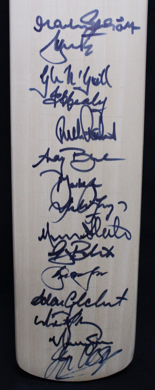 1997 Australia Ashes Tour Signed Bat Incl Warne, Gilchrist, Ponting, Waugh