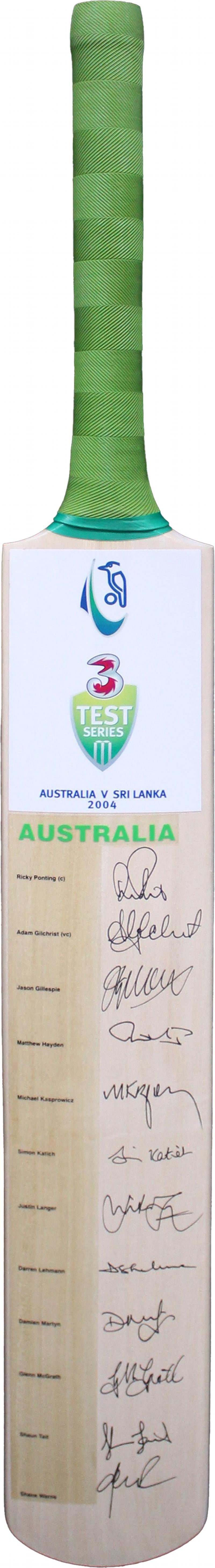 Load image into Gallery viewer, 2004 Australian Team Signed Bat Incl Warne, Ponting, Gilchrist - from Unique Memorabilia
