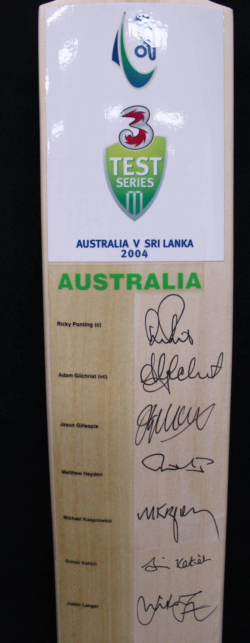 Load image into Gallery viewer, 2004 Australian Team Signed Bat Incl Warne, Ponting, Gilchrist - from Unique Memorabilia
