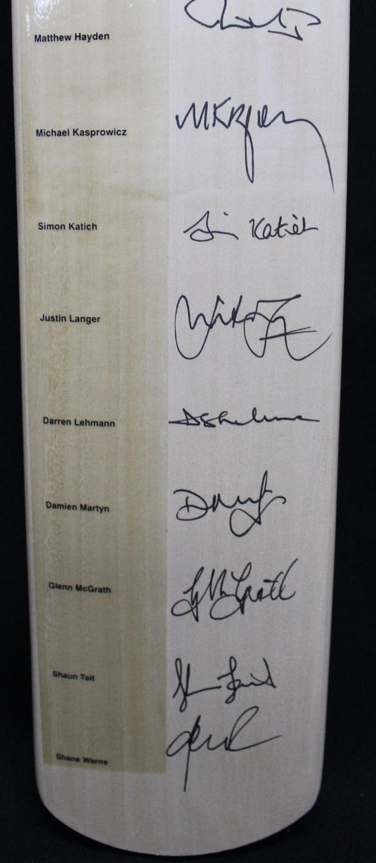 2004 Australian Team Signed Bat Incl Warne, Ponting, Gilchrist - from Unique Memorabilia