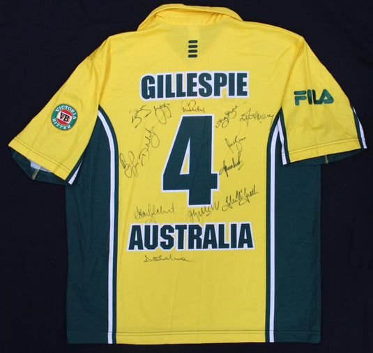 Jason Gillespie ODI Worn 2001-2003 Team-Signed Australia Shirt