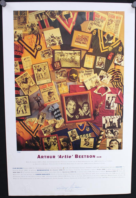 Arthur Beetson signed career tribute