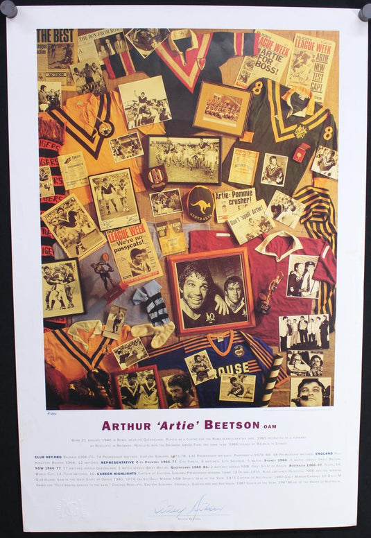 Arthur Beetson signed career tribute