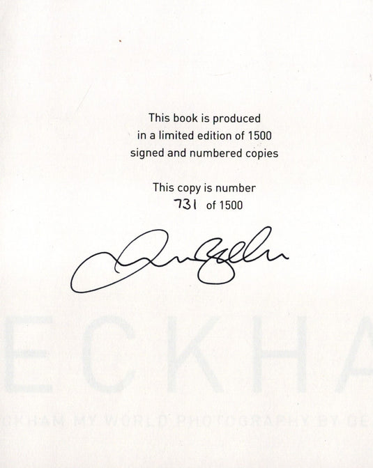 David Beckham Personally Signed 