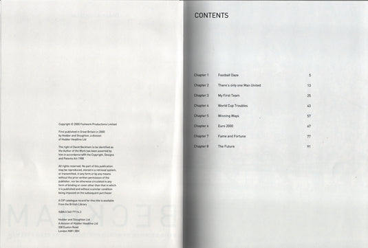 David Beckham Personally Signed "Beckham" Ltd Edition Book