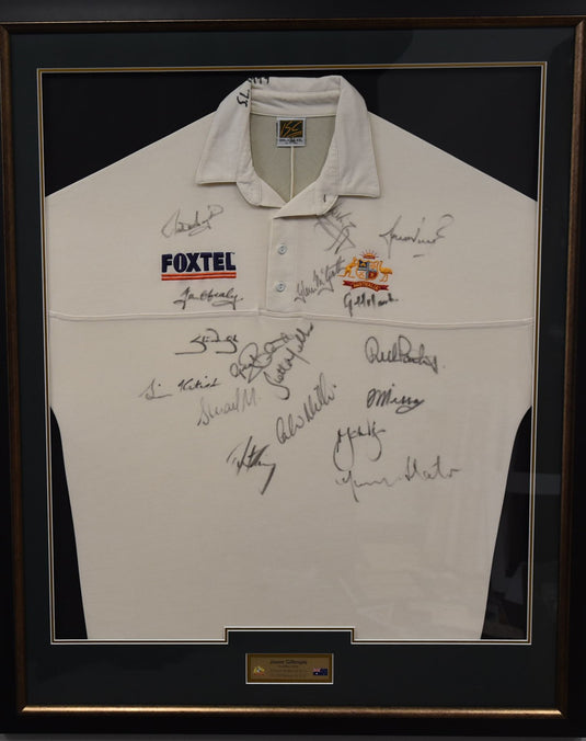 Australia vs Sri Lanka 1999 Test Signed Shirt, from Unique Memorabilia.