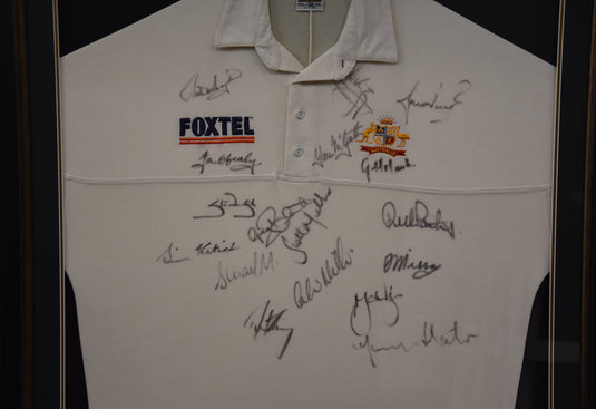 Australia vs Sri Lanka 1999 Test Signed Shirt, from Unique Memorabilia.