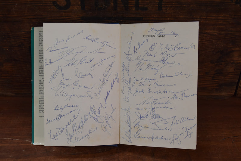 Load image into Gallery viewer, Alan Davidson &quot;Fifteen Paces&quot; Personally Signed by 160+ Test Players
